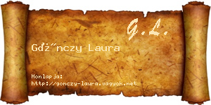Gönczy Laura névjegykártya